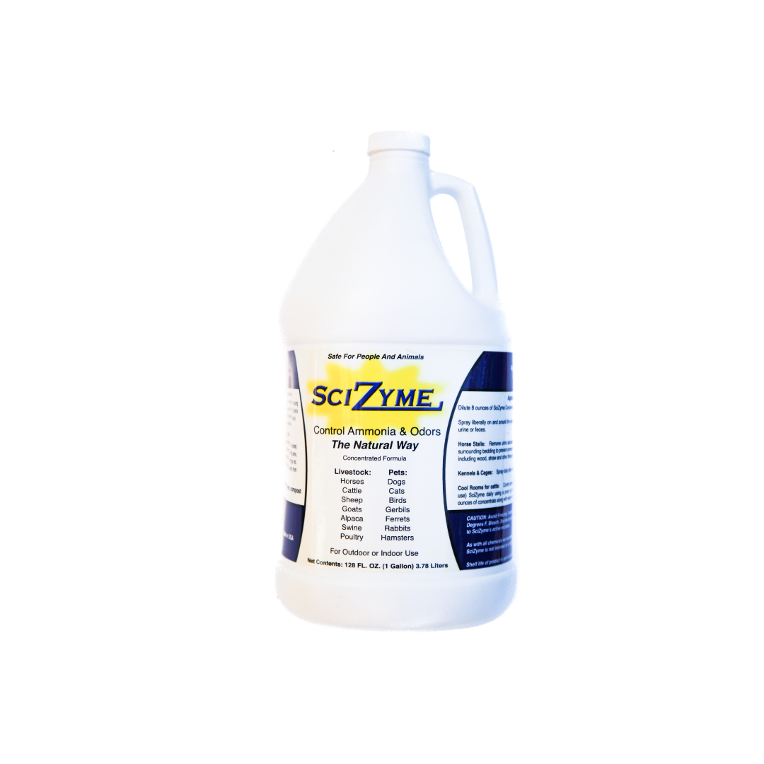 SciZyme - Fresh 500 Concentrate - Enzyme Based Eliminator & Control Odors & Ammonia in Cooler Rooms, Barns, Trailers, Kennels, Concrete. - FlexTran Animal Care