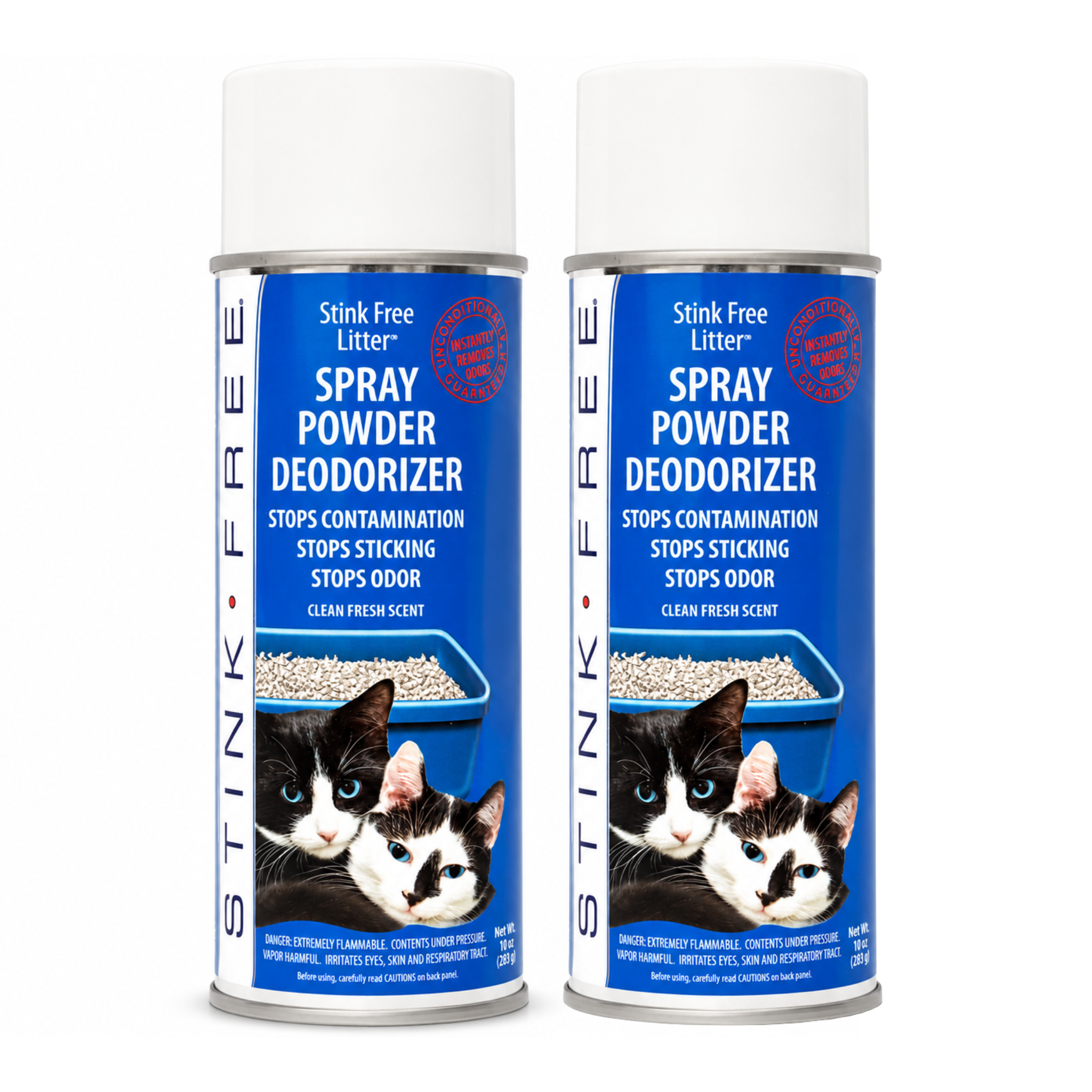 Cat Litter Box Deodorizer Powder Spray & Odor Eliminator - Non-Stick & Non-Stink
