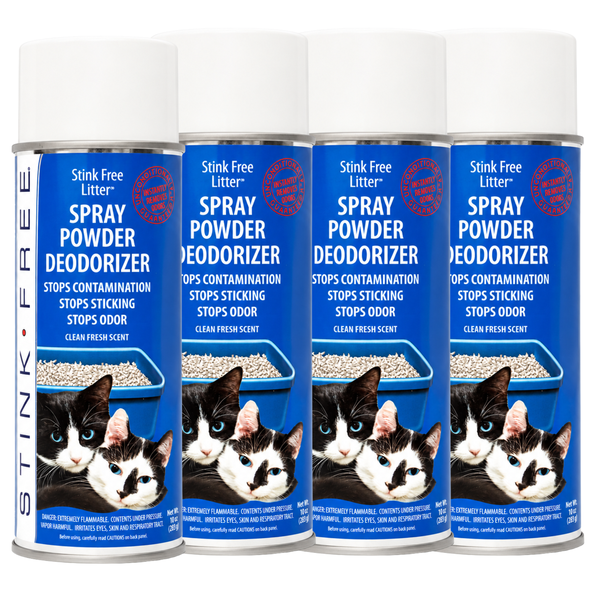 Cat Litter Box Deodorizer Powder Spray & Odor Eliminator - Non-Stick & Non-Stink
