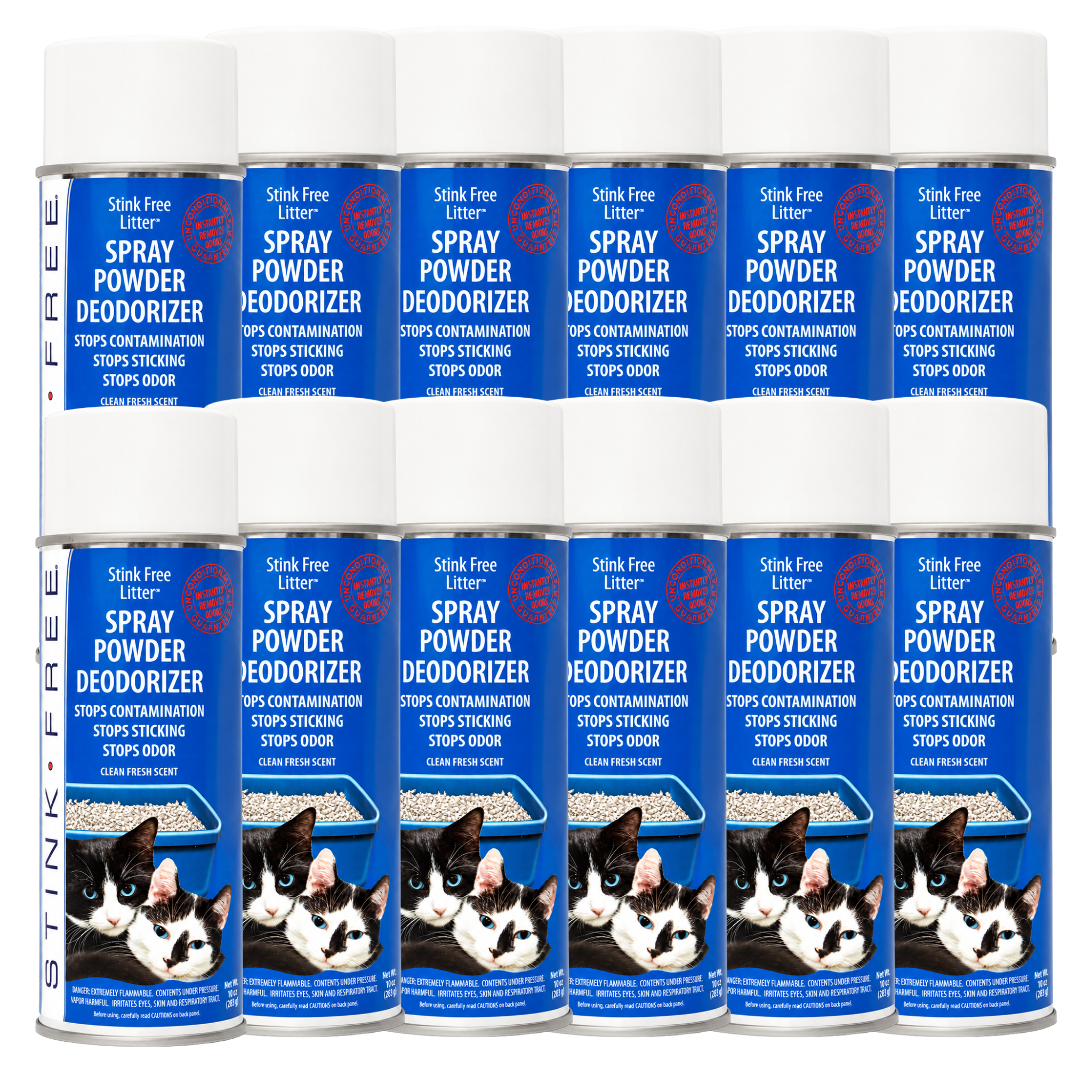 Cat Litter Box Deodorizer Powder Spray & Odor Eliminator - Non-Stick & Non-Stink