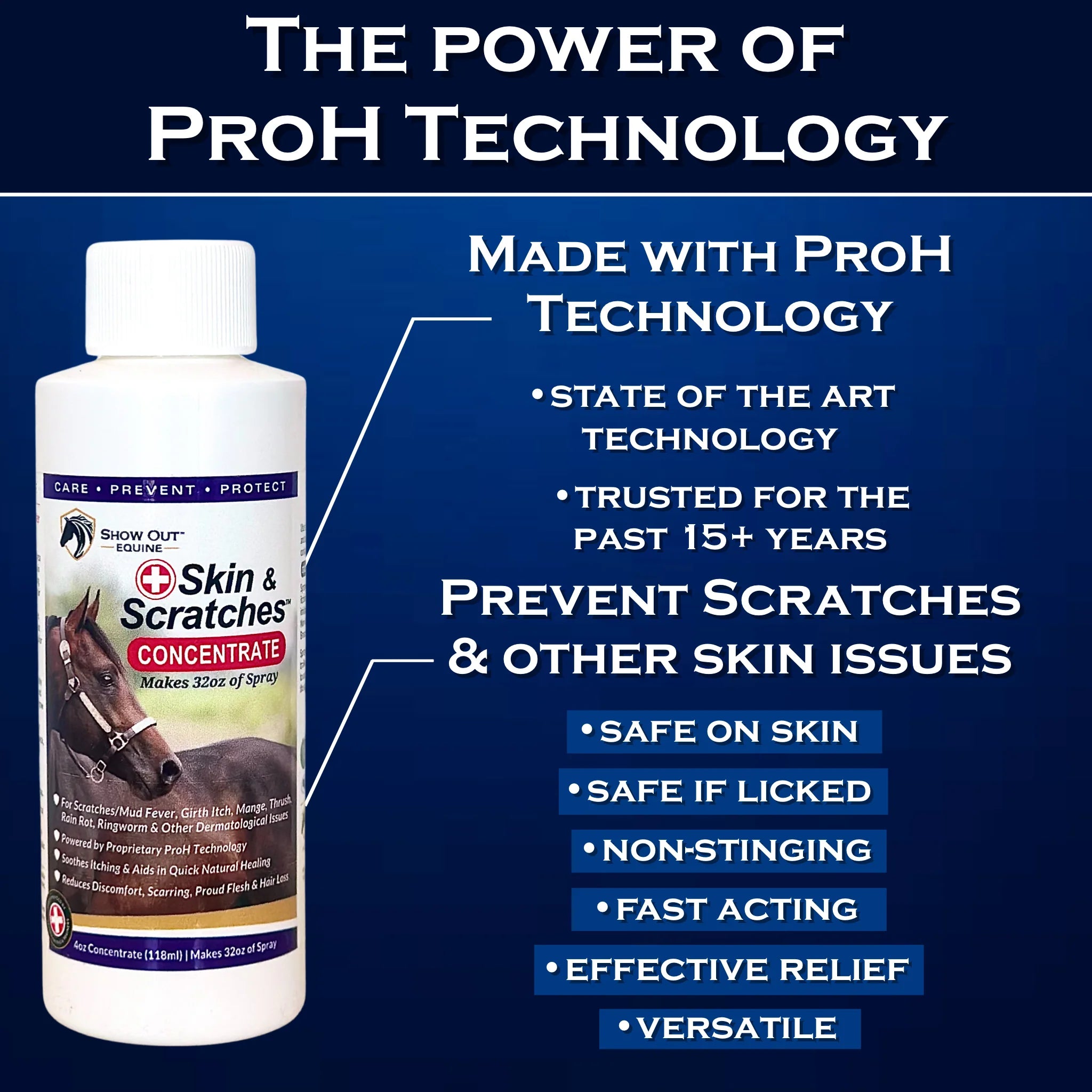 Show Out Skin & Scratches Prevention Pack - Fast Relief and Prevention for Horse Care. Use on Equine Scratches/Mud Fever, Girth Itch, Mange, Thrush, Rain Rot, Ringworm & Other Skin Issues on Horses