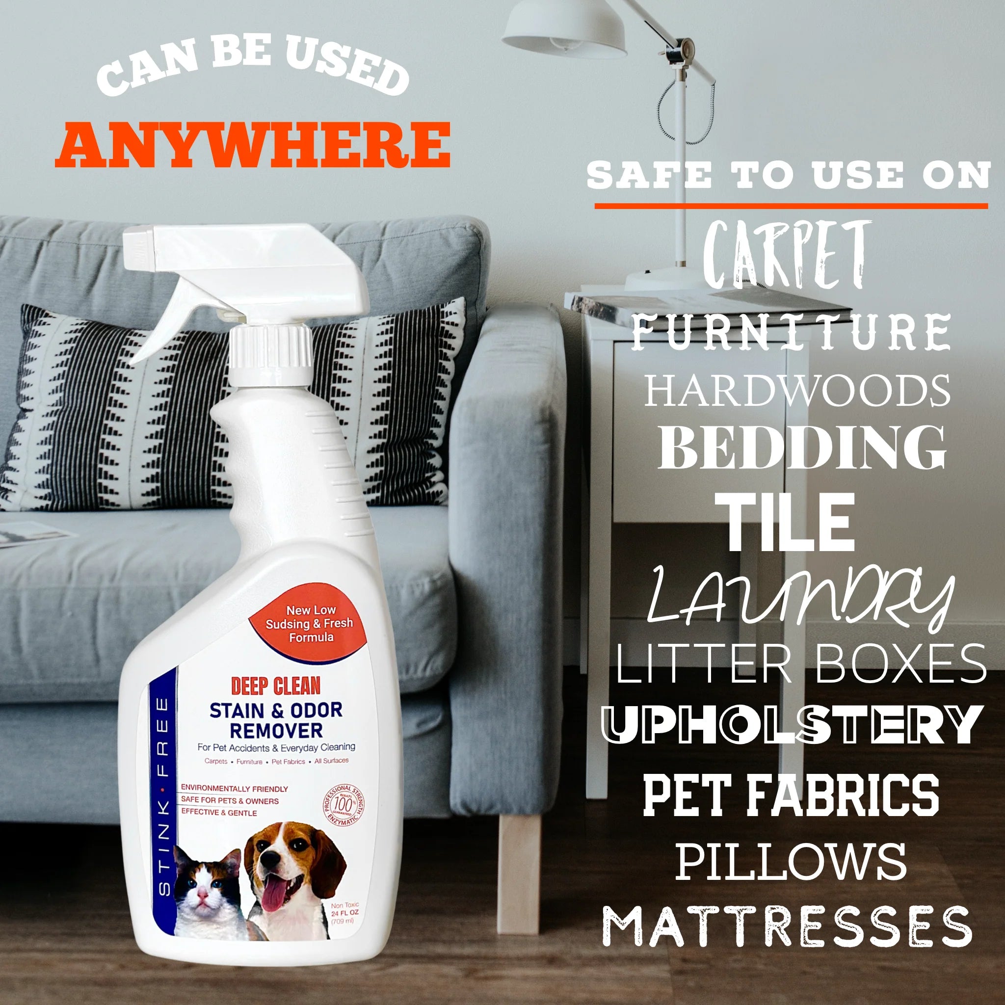 Deep Clean Carpet Stain & Odor Remover For Pets - 24 oz Spray