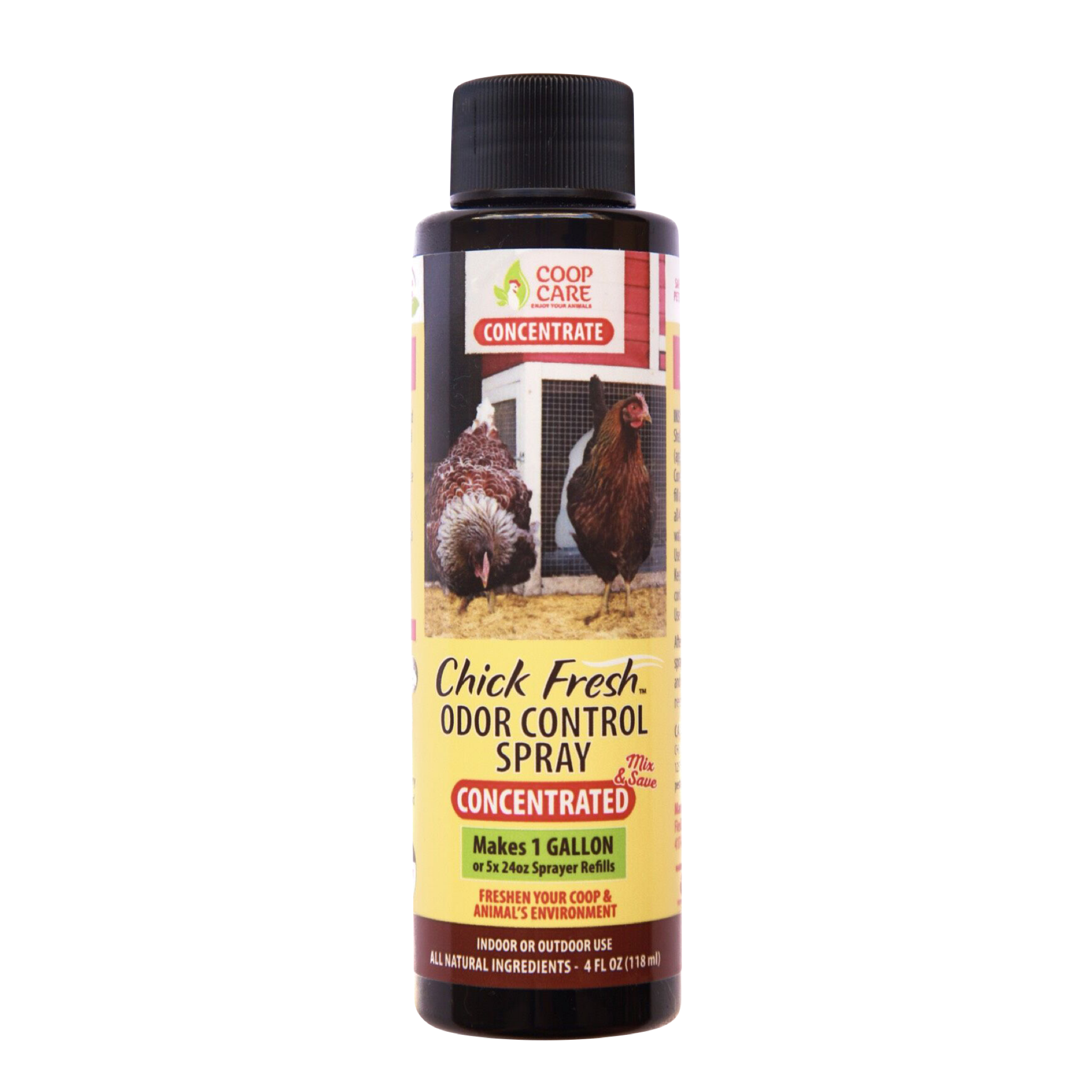 Chick Fresh 4oz Concentrate - Eliminate Odors in Brooder, Coop, Litter Box, etc.