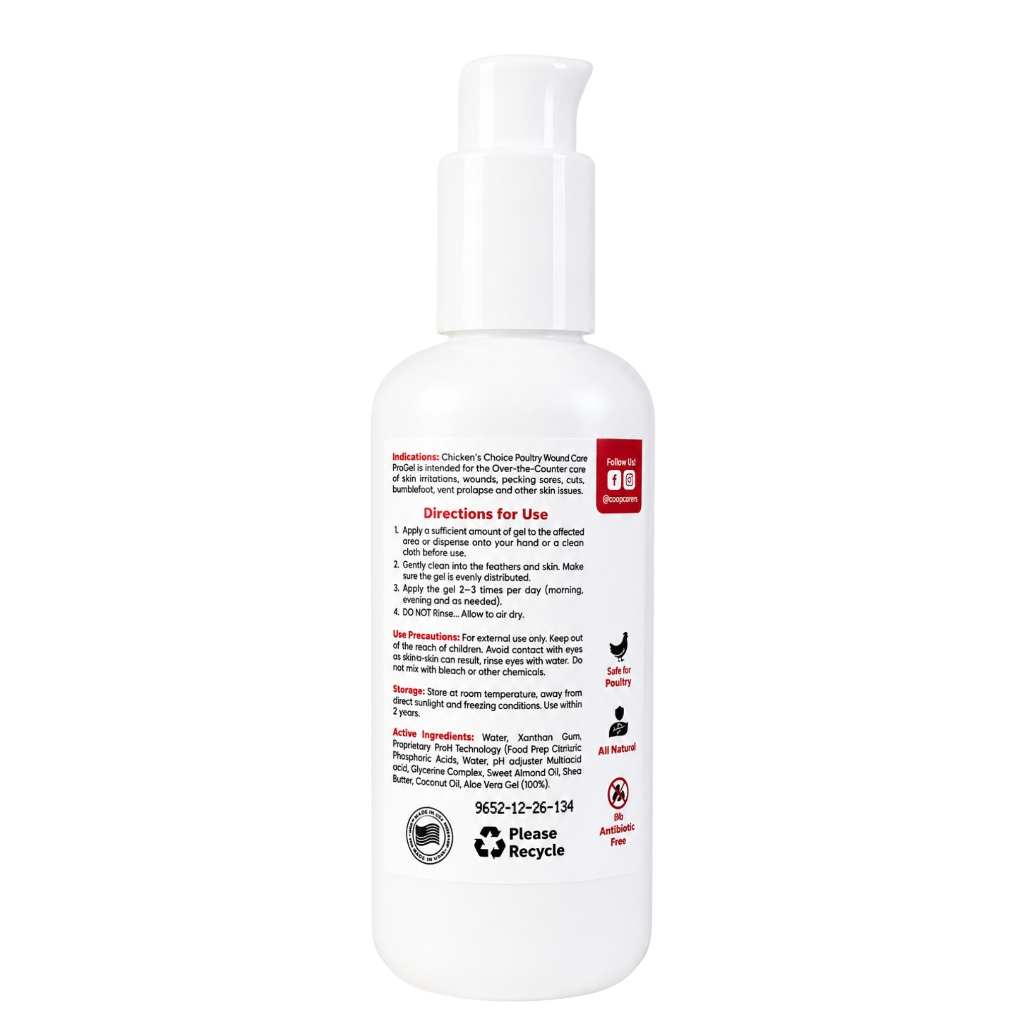 Chicken Wound Care ProGel for Chickens | Targeted Skin & Feather Support