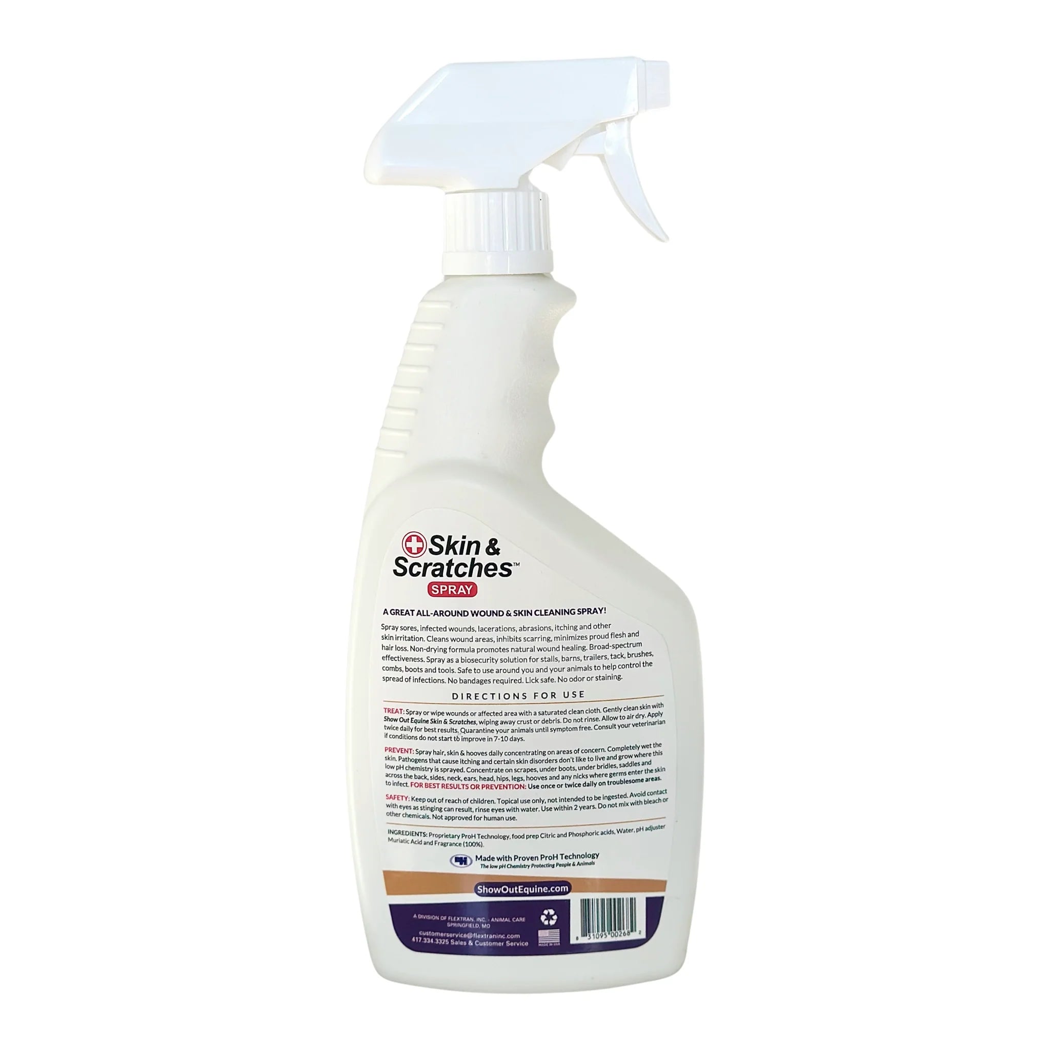 Show Out Skin & Scratches 24 oz Ready to Use Spray- Fast Relief and Prevention for Horse Care. Use on Equine Scratches/Mud Fever, Girth Itch, Mange, Thrush, Rain Rot, Ringworm, etc