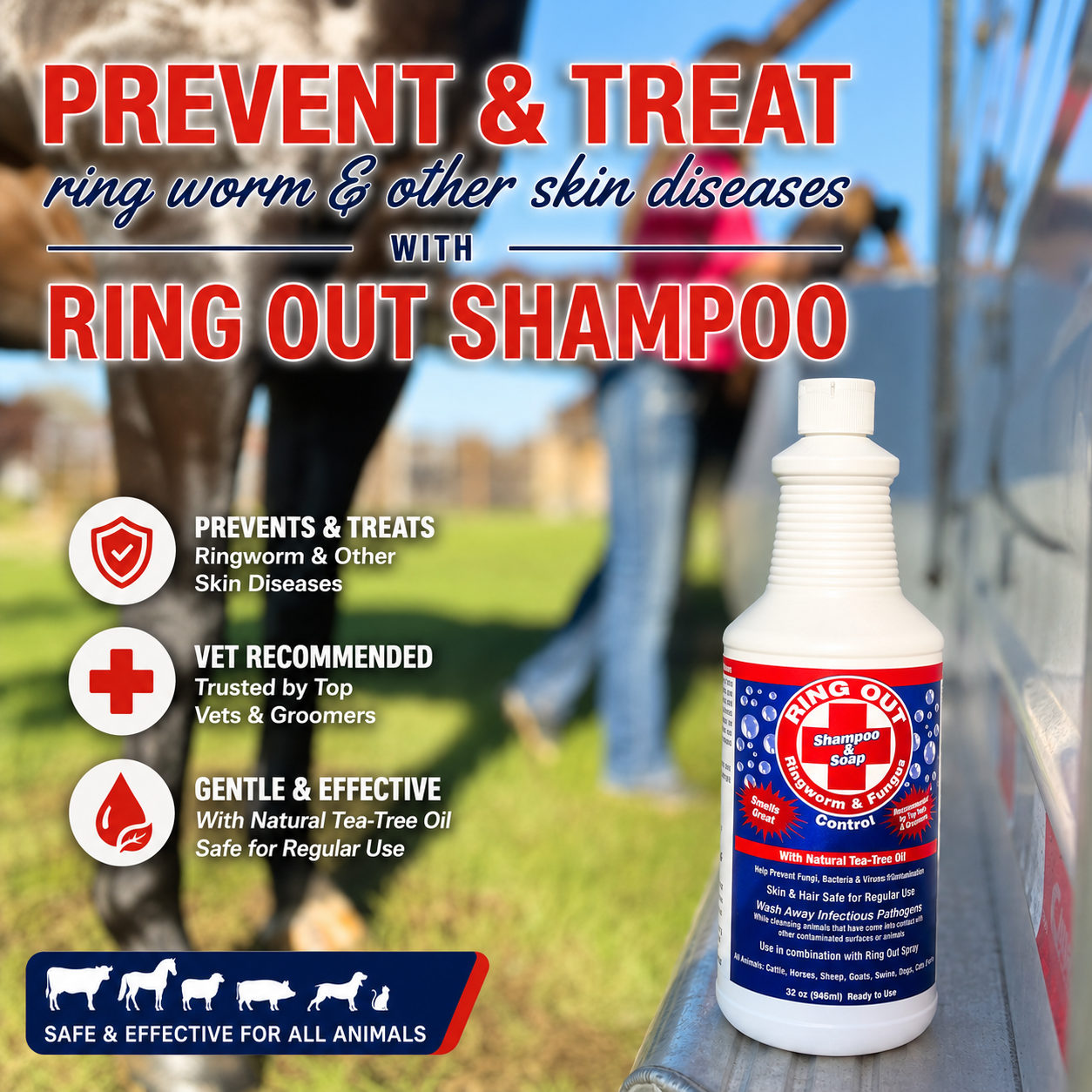 Ring Out Shampoo & Soap - Prevent Ringworm & Fungus