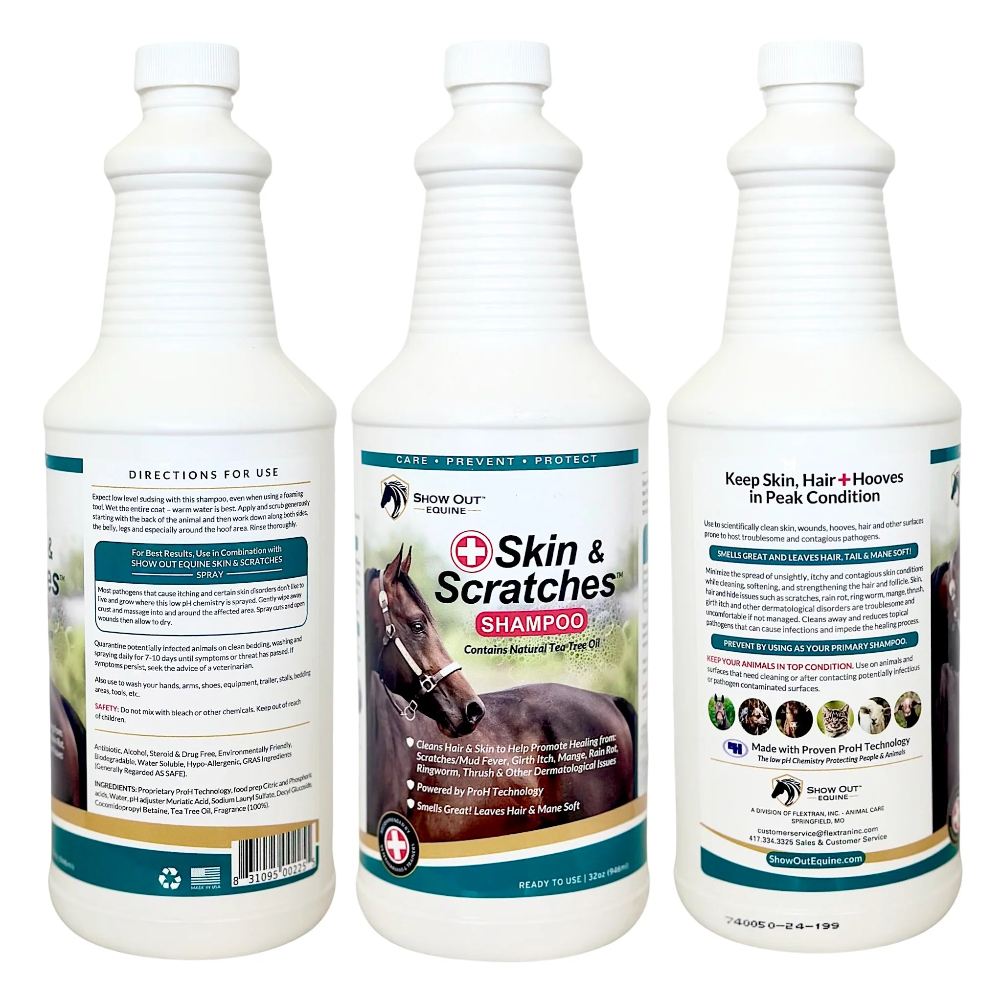 Show Out Skin & Scratches Prevention Pack - Fast Relief and Prevention for Horse Care. Use on Equine Scratches/Mud Fever, Girth Itch, Mange, Thrush, Rain Rot, Ringworm & Other Skin Issues on Horses