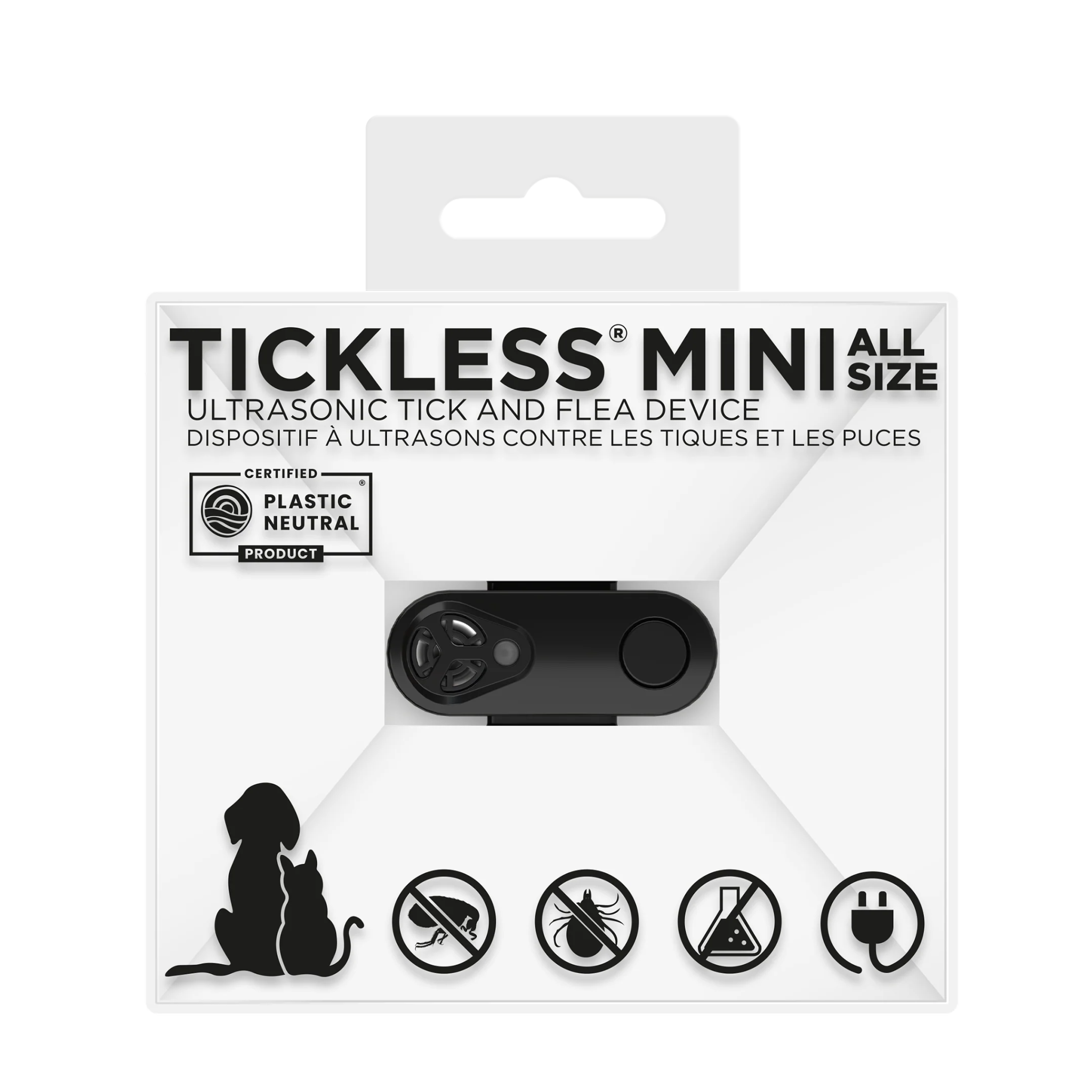 Tickless Mini Ultrasonic Flea & Tick Collar Device for Dogs & Cats