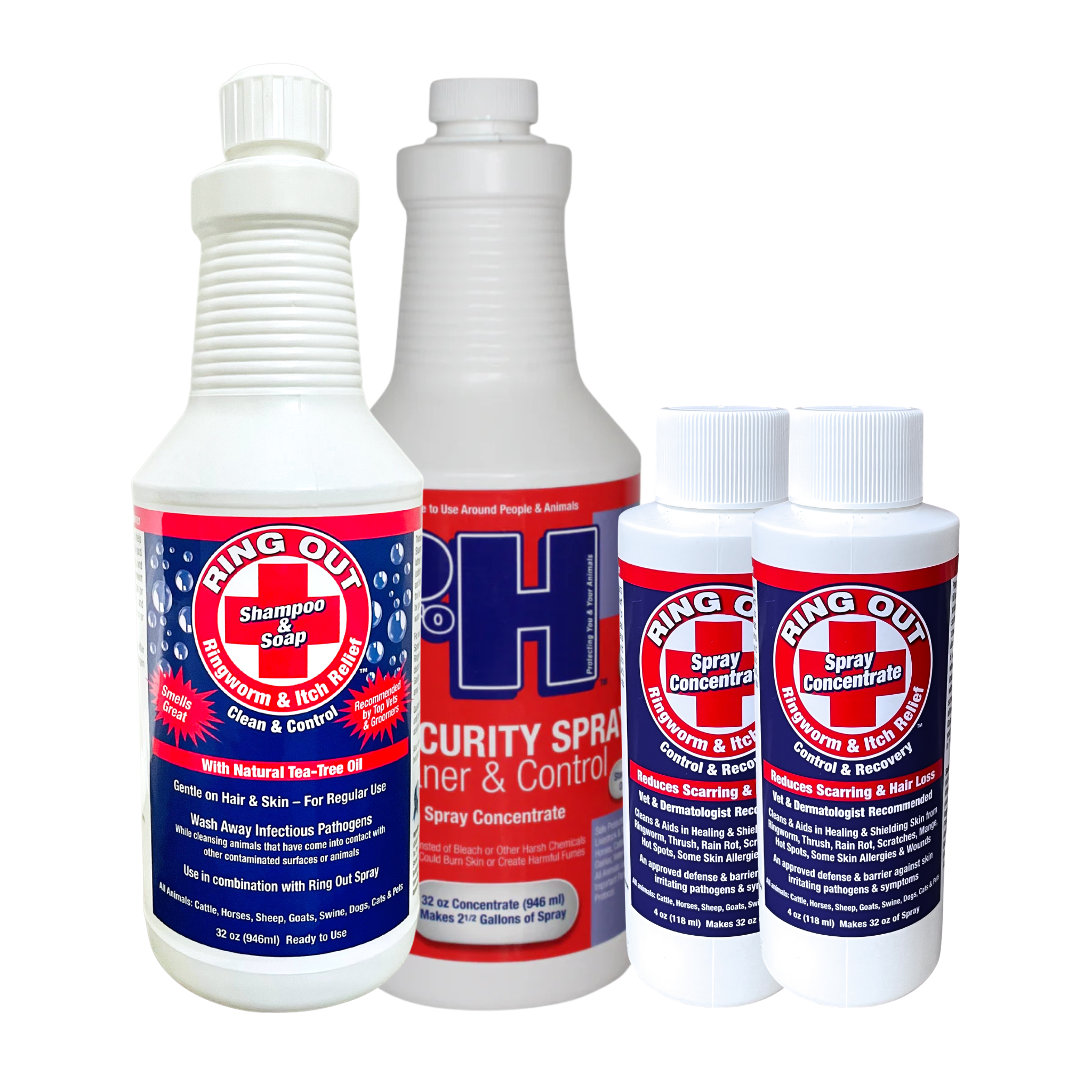 The Barn Bundle - Includes: 2 bottles of Ring Out Concentrate, 1 bottle of Ring Out Shampoo & 1 bottle of ProH
