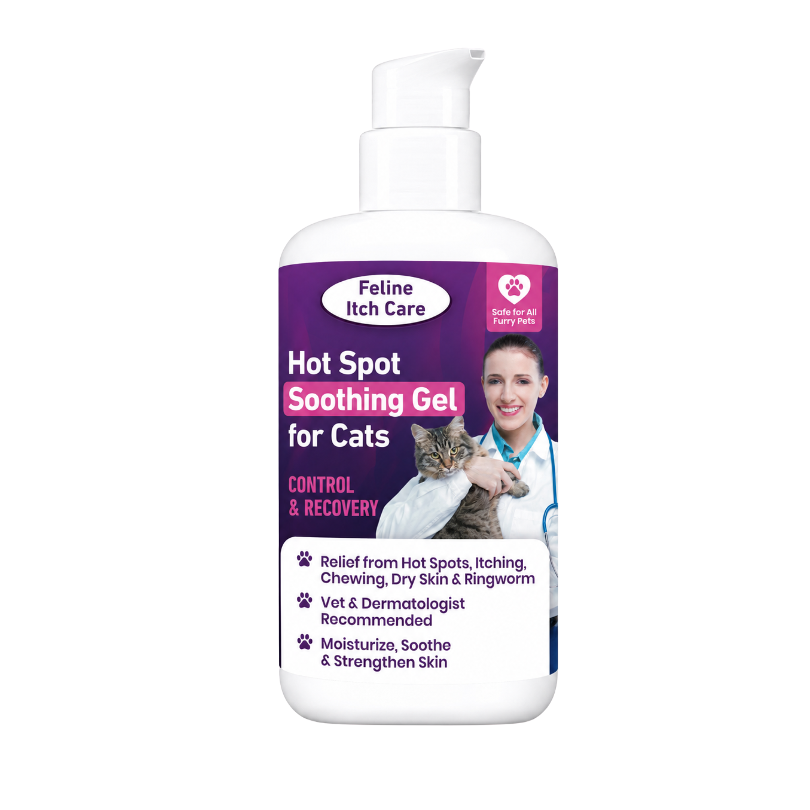 Feline Itch Care Hot Spot Soothing Gel for Cats with Coconut Oil & Aloe Vera