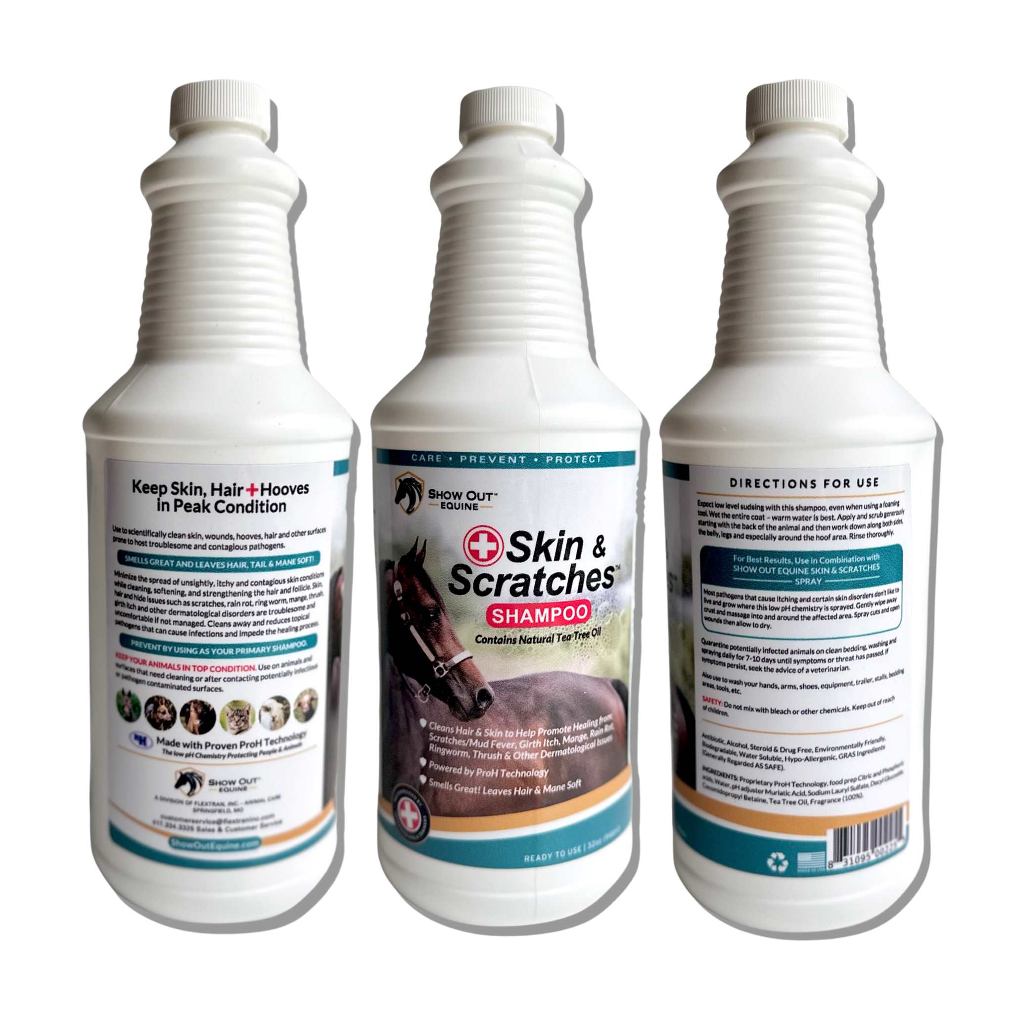 Show Out Skin & Scratches Prevention Pack - Fast Relief and Prevention for Horse Care. Use on Equine Scratches/Mud Fever, Girth Itch, Mange, Thrush, Rain Rot, Ringworm & Other Skin Issues on Horses