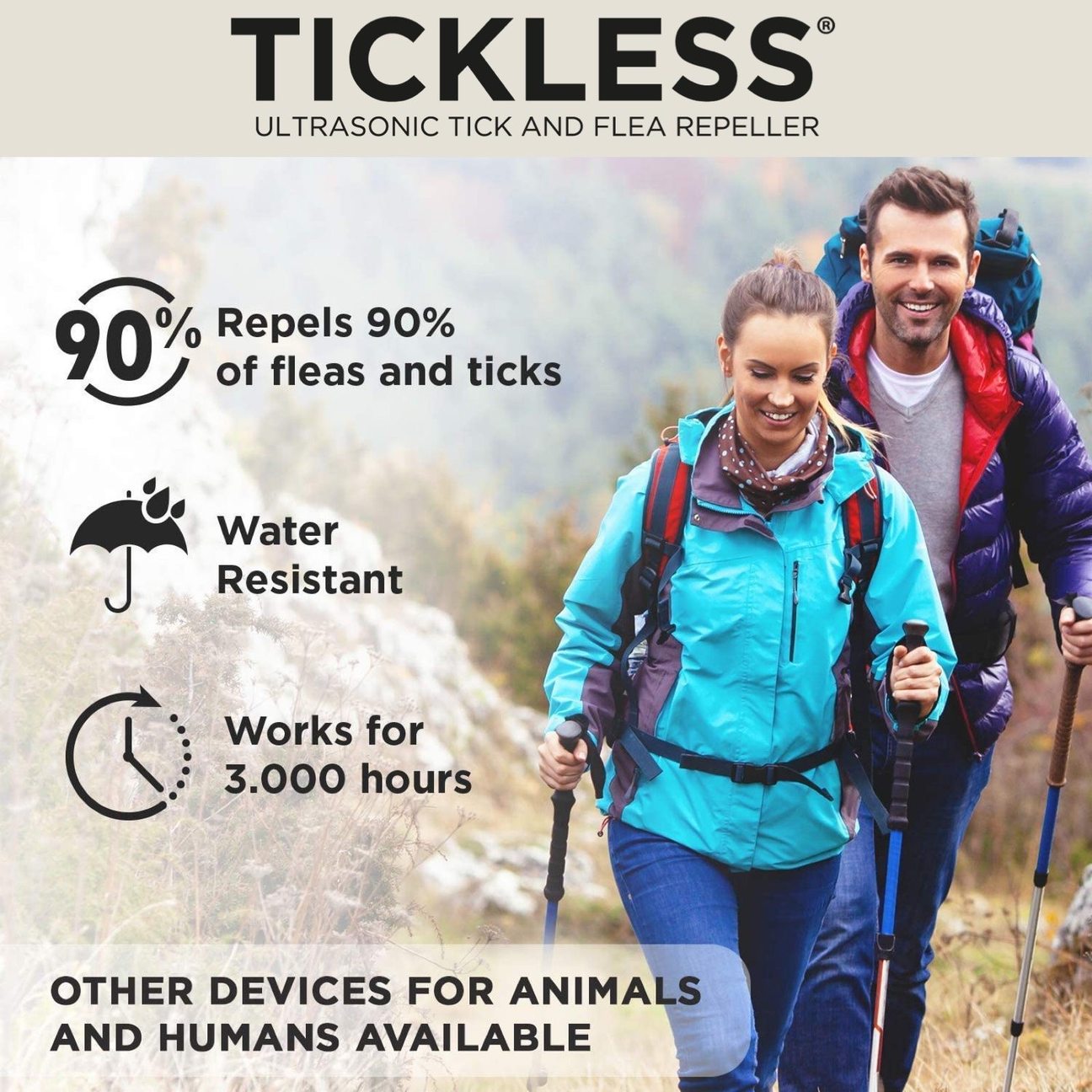 SonicGuard Tickless Ultrasonic Repeller for Humans | Wearable Tick Control and Prevention - FlexTran Animal Care