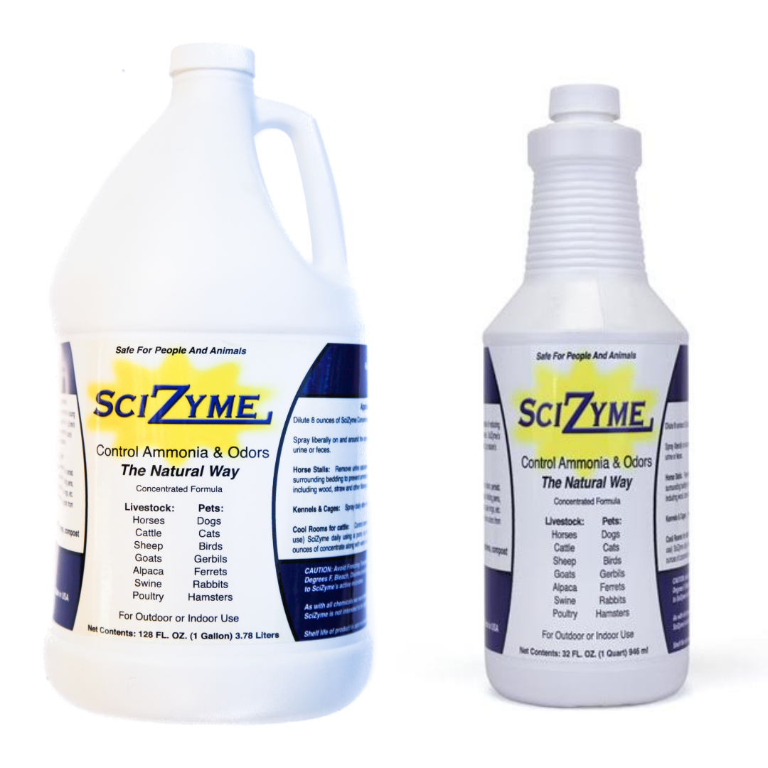 SciZyme - Fresh 500 Concentrate - Enzyme Based Eliminator & Control Odors & Ammonia in Cooler Rooms, Barns, Trailers, Kennels, Concrete. - FlexTran Animal Care